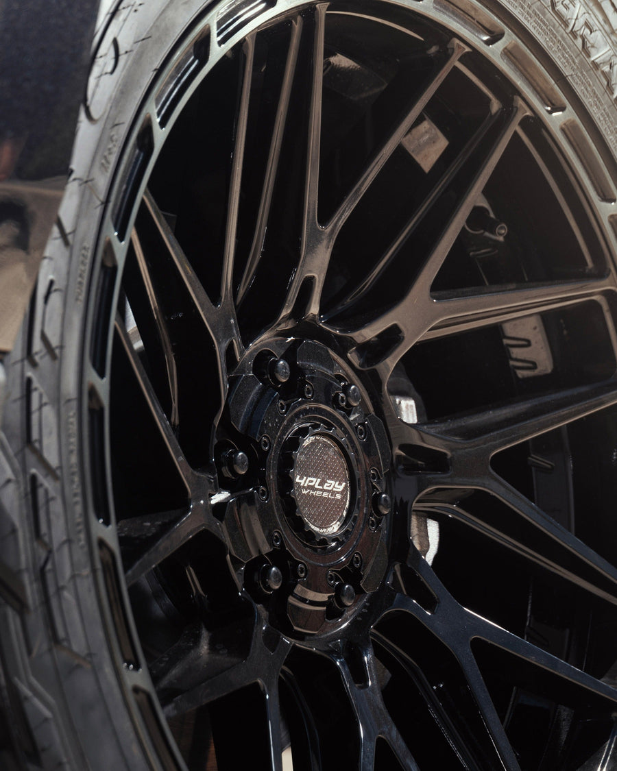 CHEVROLET TAHOE RIMS 4PLAY WHEELS 4PS28 22X10 33X12.5X22 NITTO TIRES STOCK SUSPENSION