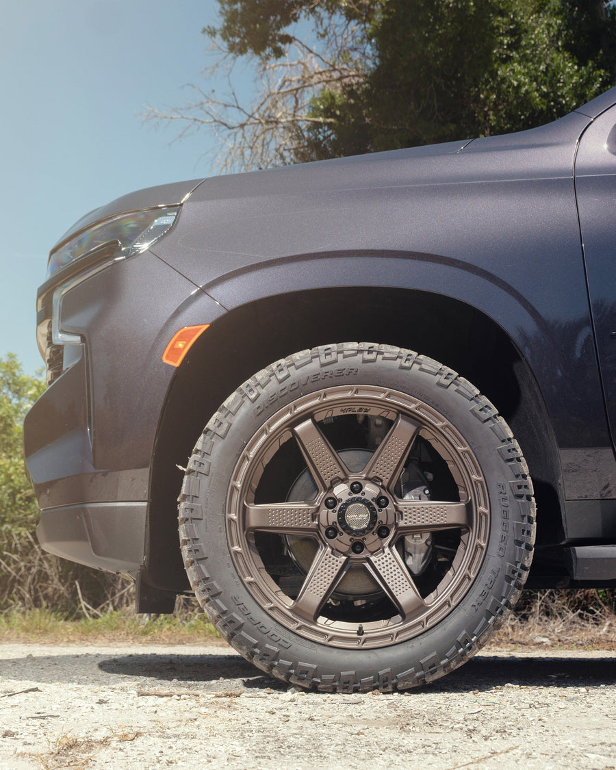 CHEVROLET TAHOE RIMS 4PLAY WHEELS 4PS63 22X9 285X45X22 COOPER TIRES STOCK SUSPENSION