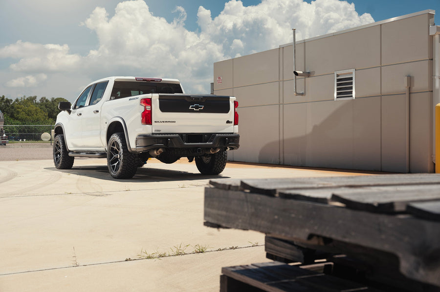 Chevrolet Silverado Zr2 4PLAY Wheels 4P06 Stealth Black 22x10 285x50x22 Nitto Tires 4 Inch Lift DLM Performance