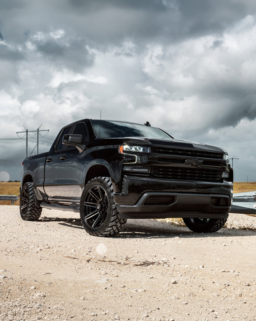 20x10 4P08 Gloss Black Brushed with Tinted Clear - 6x135 + 6x139.7 -18ET