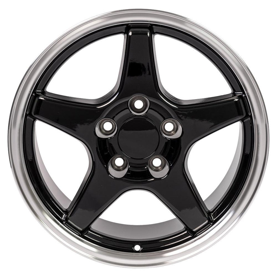 17x9.5 CV01 Gloss Black Machined Lip - 5x120.65 +56ET