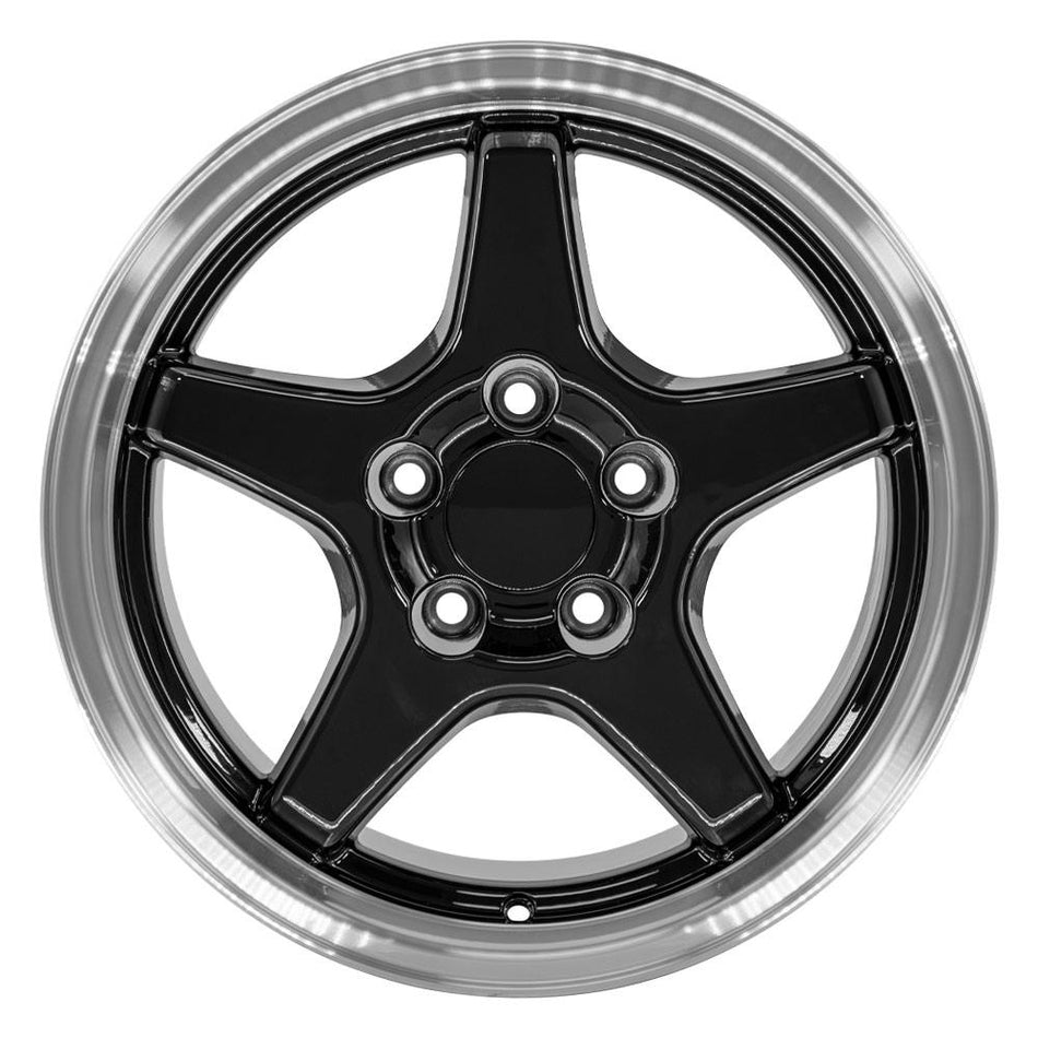 17x11 CV01 Gloss Black Machined Lip - 5x120.65 +50ET