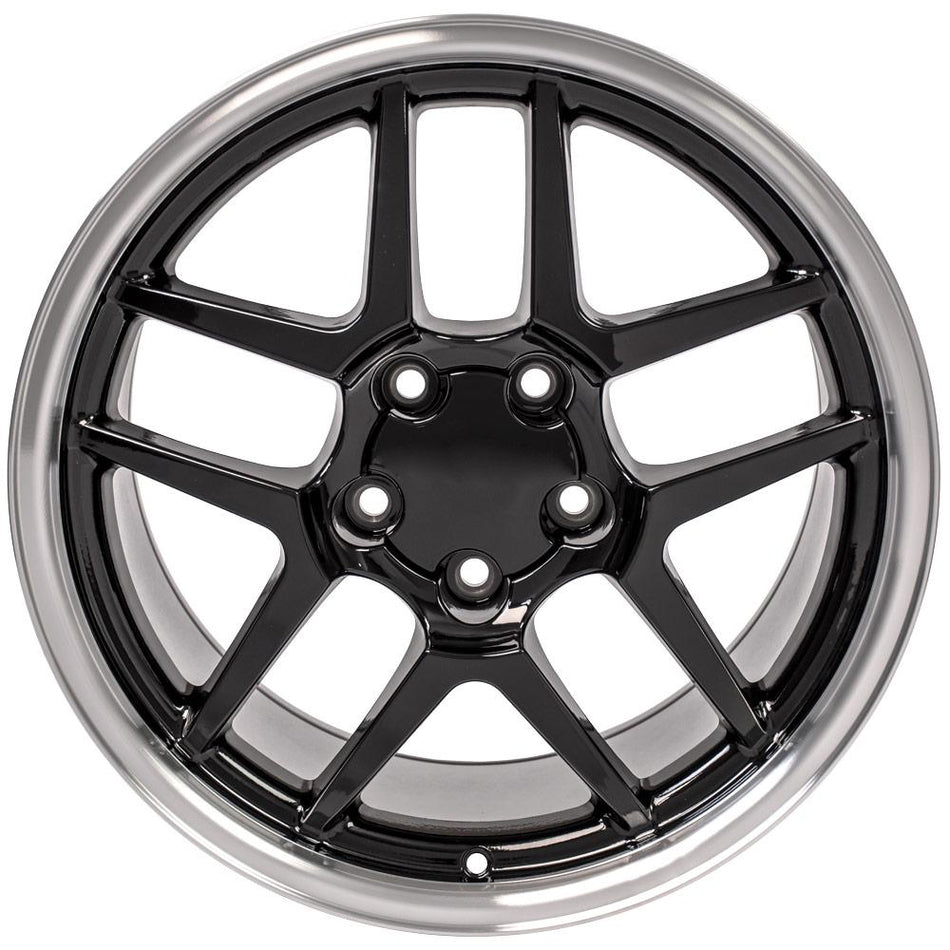18x10.5 CV04 Gloss Black Machined Lip - 5x120.65 +56ET