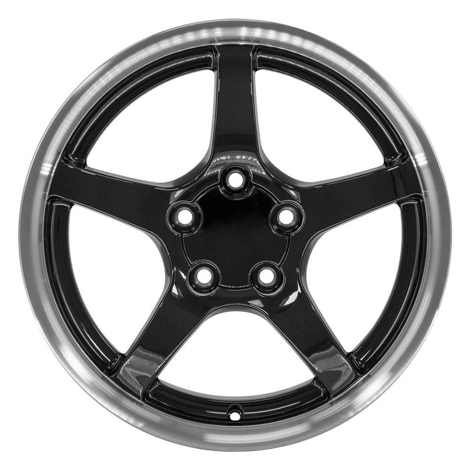 17x9.5 CV05 Gloss Black Machined Lip - 5x120.65 +54ET