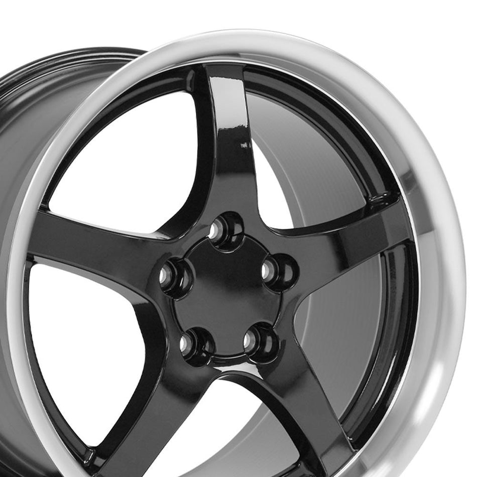 18x10.5 CV05 Gloss Black Machined Lip - 5x120.65 +56ET