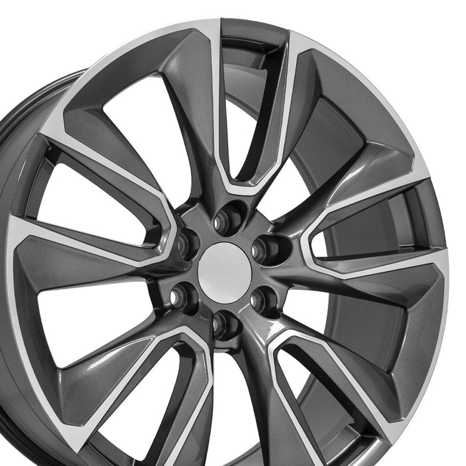 24x10 CV32 Gloss Gunmetal Machined - 6x139.7 +28ET