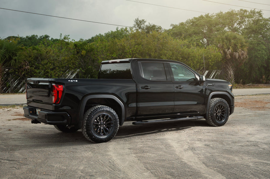 Fits GMC Sierra Rims OE Wheels Black CV35 18x8.5 275-70r-18 Nitto Ridge Grappler