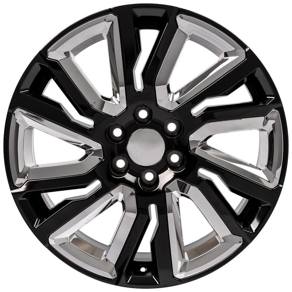 22x9 CV39 Gloss Black with Chrome Insert - 6x139.7 +28ET