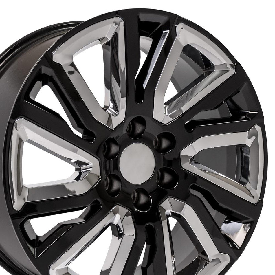 22x9 CV39 Gloss Black with Chrome Insert - 6x139.7 +28ET