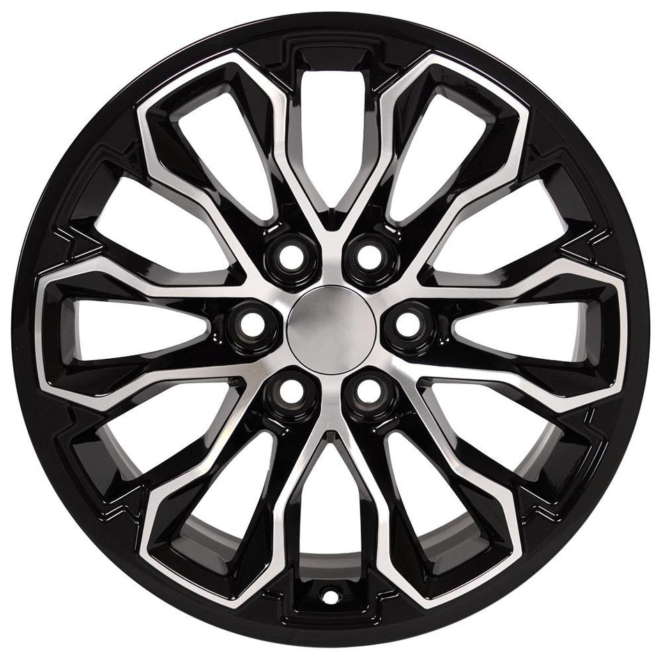 17x8 CV54 Gloss Black Machined - 6x120 +33ET