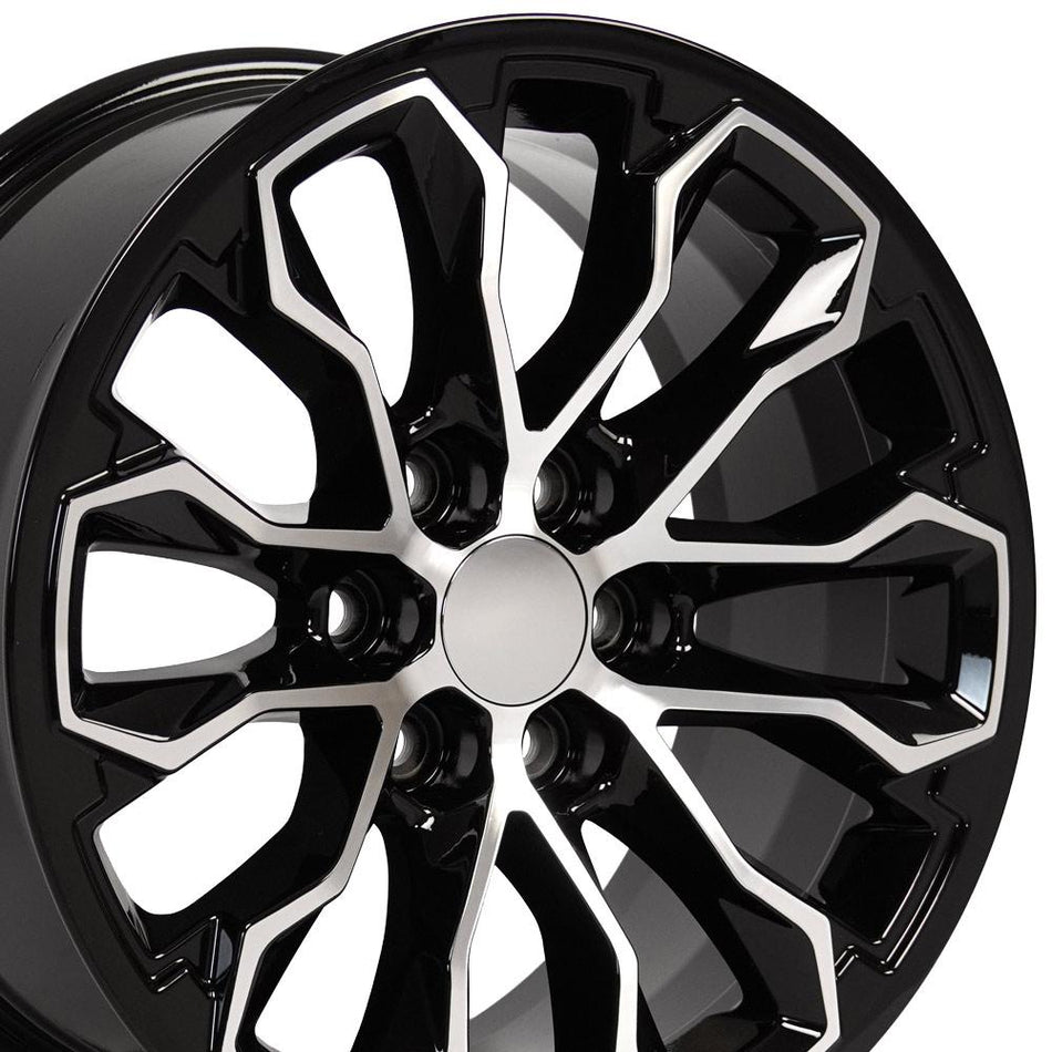 17x8 CV54 Gloss Black Machined - 6x120 +33ET