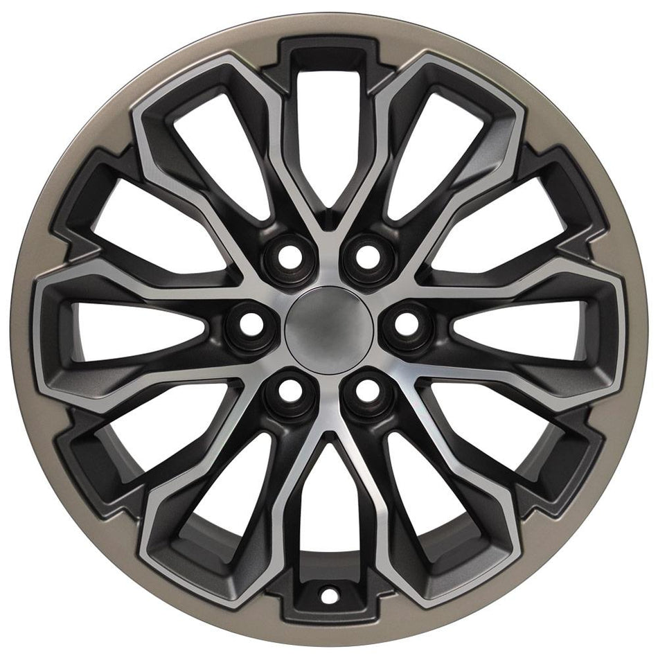 17x8 CV54 Satin Gunmetal Machined Face - Two Tone - 6x120 +33ET
