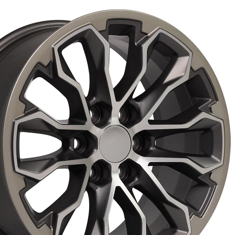 17x8 CV54 Satin Gunmetal Machined Face - Two Tone - 6x120 +33ET