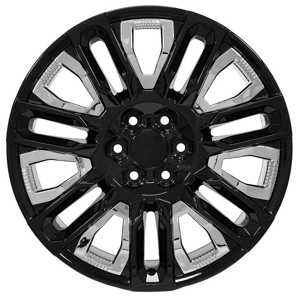 22x9 CV57 Gloss Black with Chrome Insert - 6x139.7 +28ET