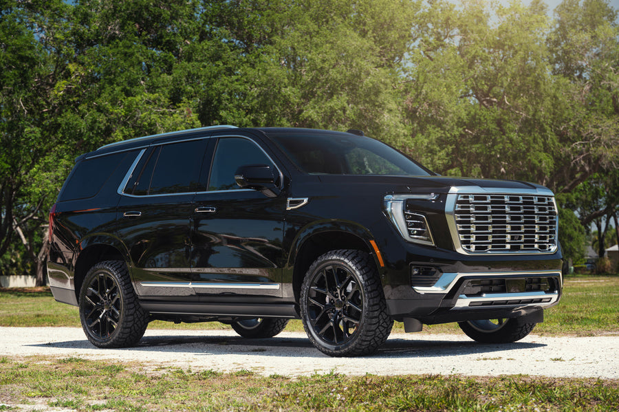 Fits GMC Yukon Denali Rims OE Wheels Gloss Black CV62 22x9 285-45r22 Sailun TerraMax RT