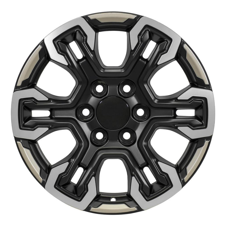 18x8.5 CV65 Satin Black Machined Face - Two Tone - 6x139.7 +26ET