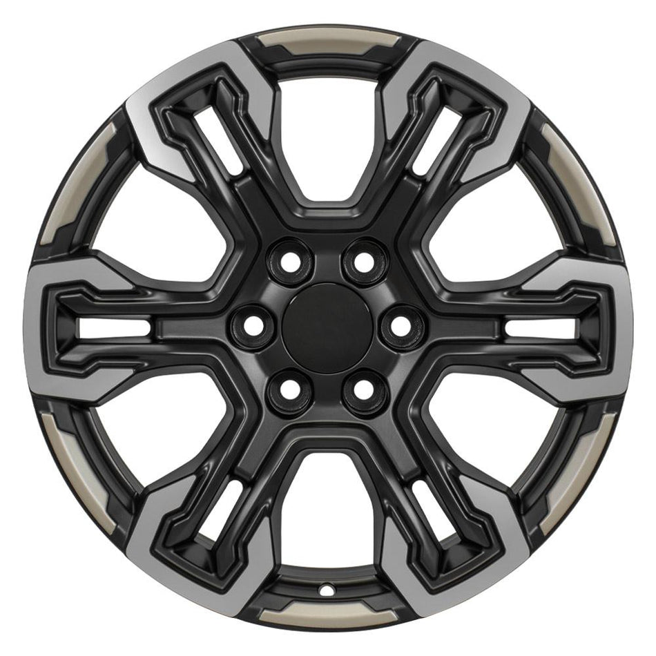 20x9 CV65 Satin Black Machined Face - Two Tone - 6x139.7 +26ET