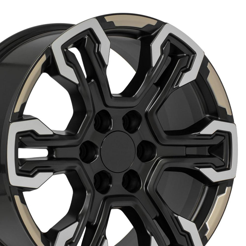 20x9 CV65 Satin Black Machined Face - Two Tone - 6x139.7 +26ET