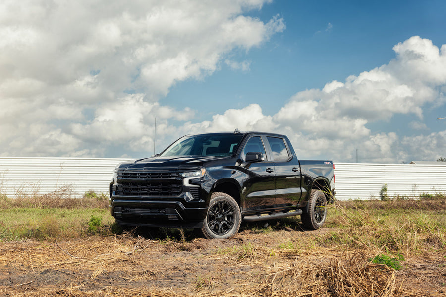 Fits Chevrolet Silverado Rims OE Wheels Gloss Black CV65 20x9 275-60-20 Falken Rubitrek