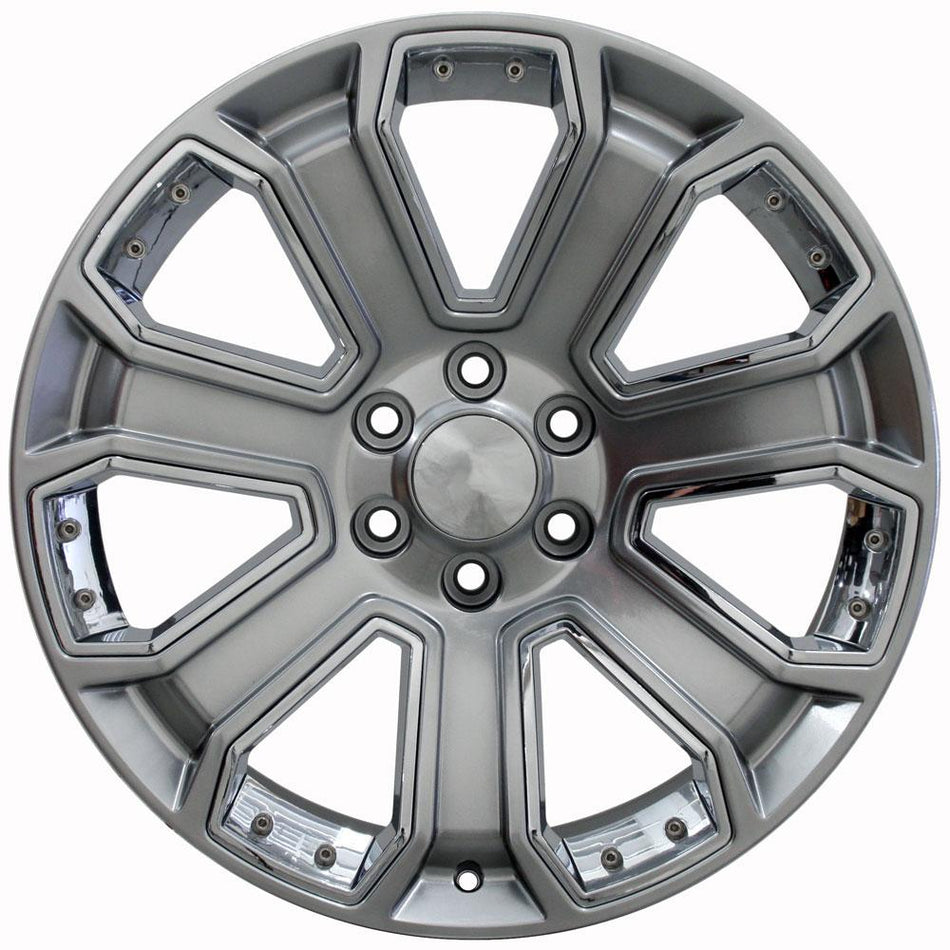 20x8.5 CV93 Gloss Hyper Black with Chrome Insert - 6x139.7 +31ET