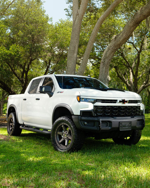 Chevrolet Silverado Zr2 4PLAY Wheels 4PS63 Bronze Rims 20x9 305x55x20 Nitto Tires 4 Inch Lift DLM Performance