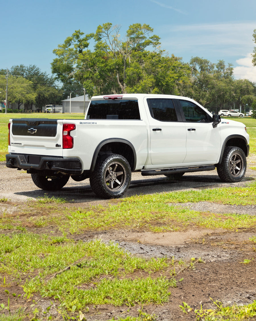 Chevrolet Silverado Zr2 4PLAY Wheels 4PS63 Bronze Rims 20x9 305x55x20 Nitto Tires 4 Inch Lift DLM Performance