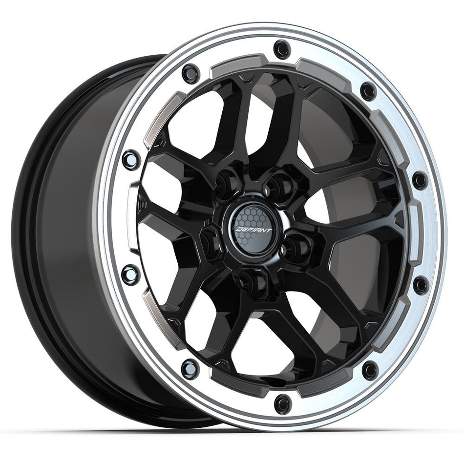 17x8 DF01 Gloss Black with Milled Edge - 5x127 +12ET