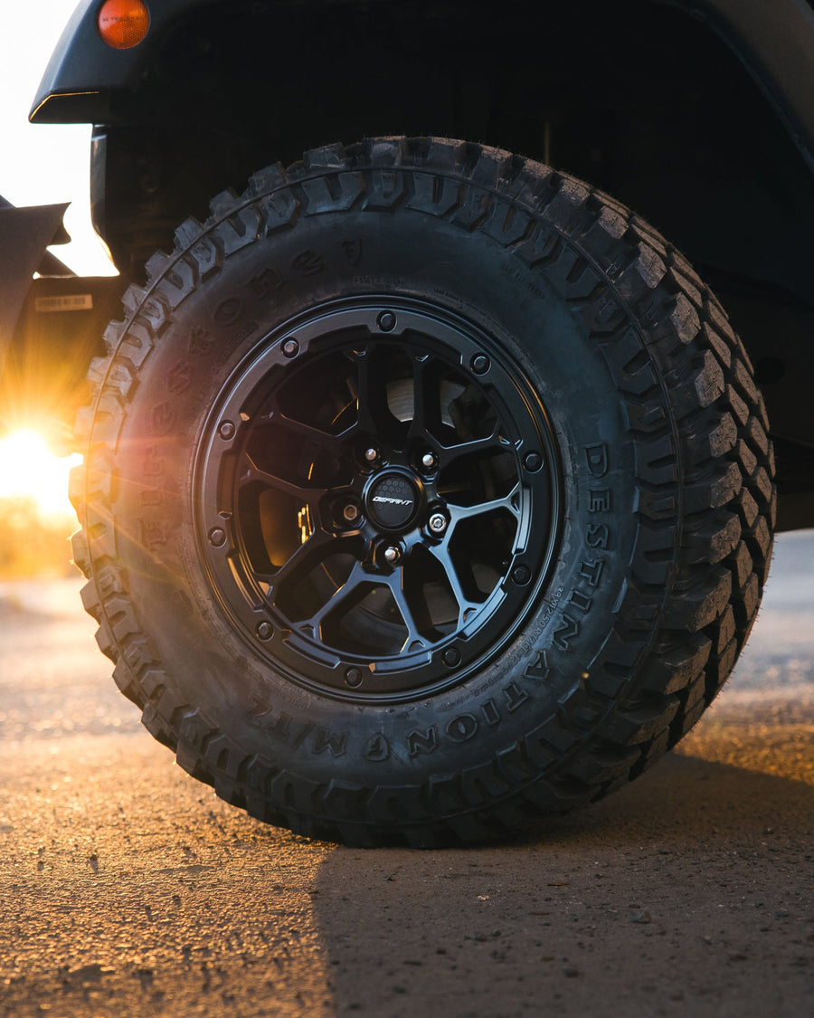 DF01 17x8 SATIN DEFIANT WHEELS JEEP WRANGLER JOSHISOUT