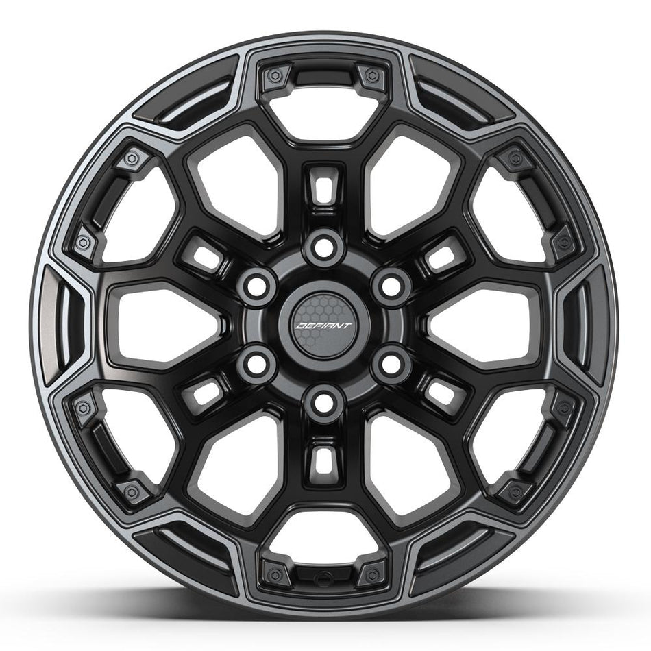 18x9 DF03 Satin Black with Dark Satin Charcoal 2-Tone - 6x139.7 -12ET