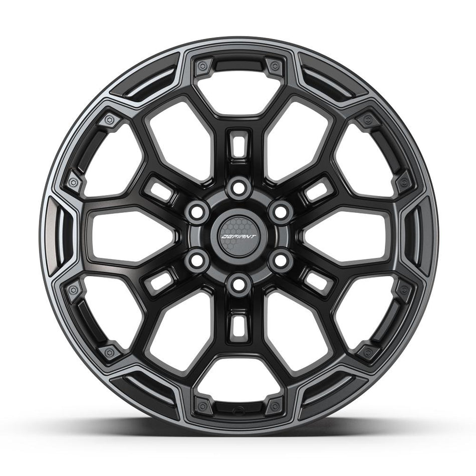 20x9 DF03 Satin Black with Dark Satin Charcoal 2-Tone - 6x139.7 -12ET