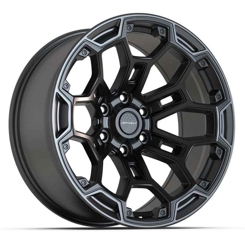 20x9 DF03 Satin Black with Dark Satin Charcoal 2-Tone - 6x139.7 -12ET