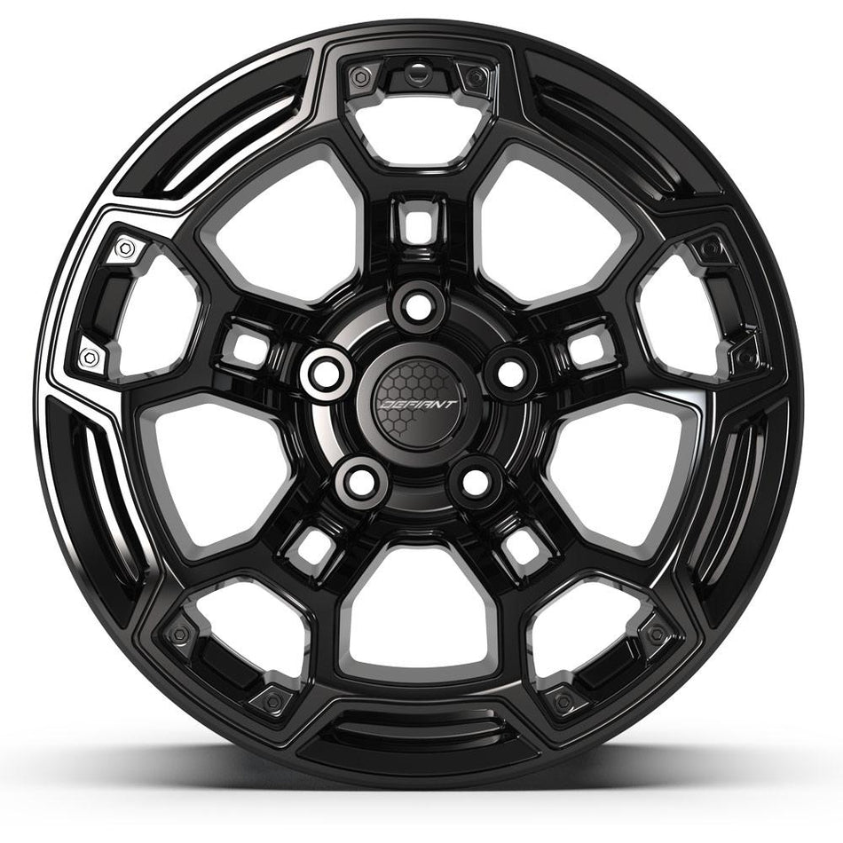 17x9 DF03B Gloss Black - 5x127 -12ET
