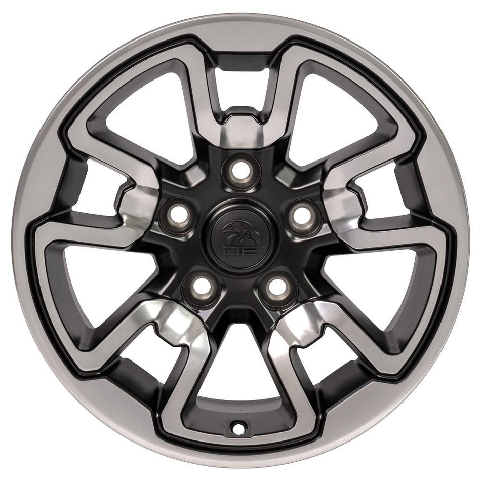 17x8 DG55 Satin Black with Polished Face - 5x139.7 +18ET