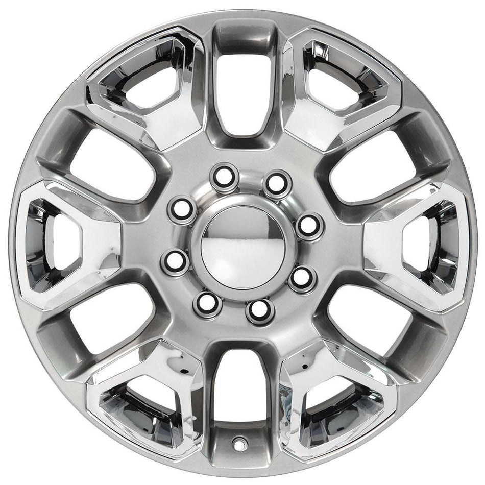 20x8 DG66 Gloss Hyper Silver with Chrome Insert - 8x165.1 +54.65ET