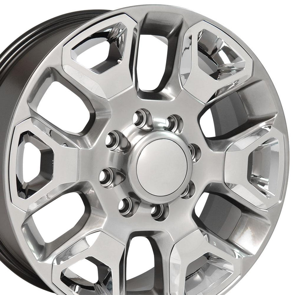 20x8 DG66 Gloss Hyper Silver with Chrome Insert - 8x165.1 +54.65ET