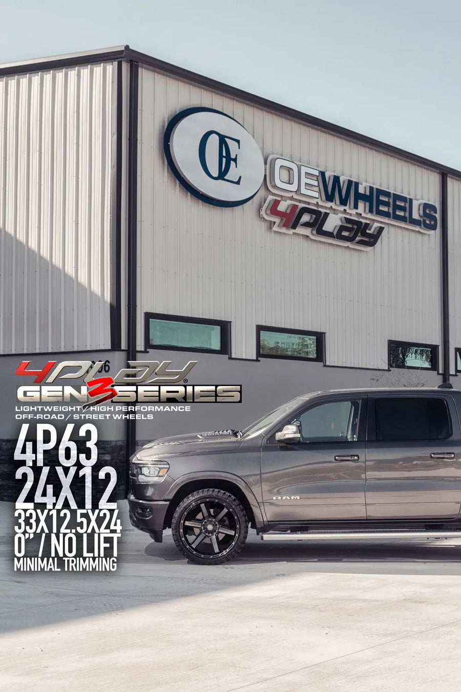 DODGE RAM 4PLAY WHEELS G3 4P63 24X12