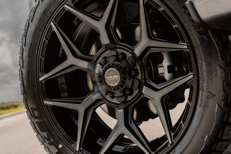 FORD F150 4PLAY WHEELS 4P06 22X9 285X45X22 FALKEN TIRES 2 INCH FRONT LEVEL SUSPENSION 4P PLUS FITMENT ORIGINAL FORMAT