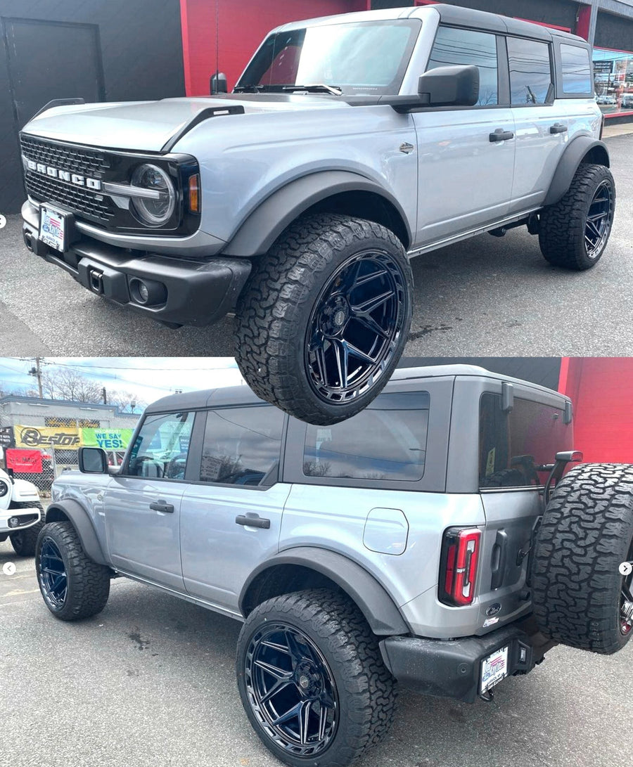 FORD BRONCO 4PLAY WHEELS RIMS 4P55 24X12 35X12.5X24 TIRES RAYCO
