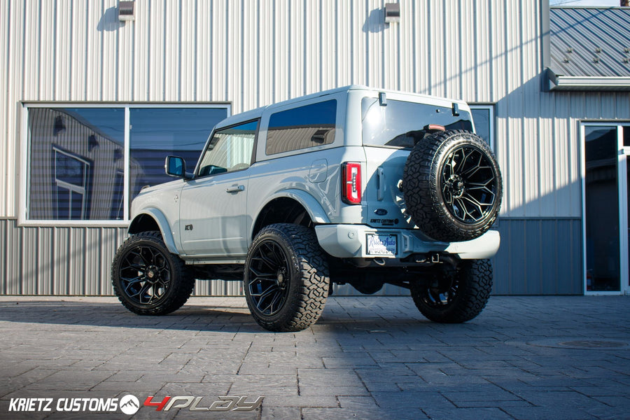 FORD BRONCO 4PLAY WHEELS RIMS 4P83 22X12 35X12.5X22 FURY TIRES 3.5 ROUGH COUNTRY SUSPENSION BY KRIETZ CUSTOMS