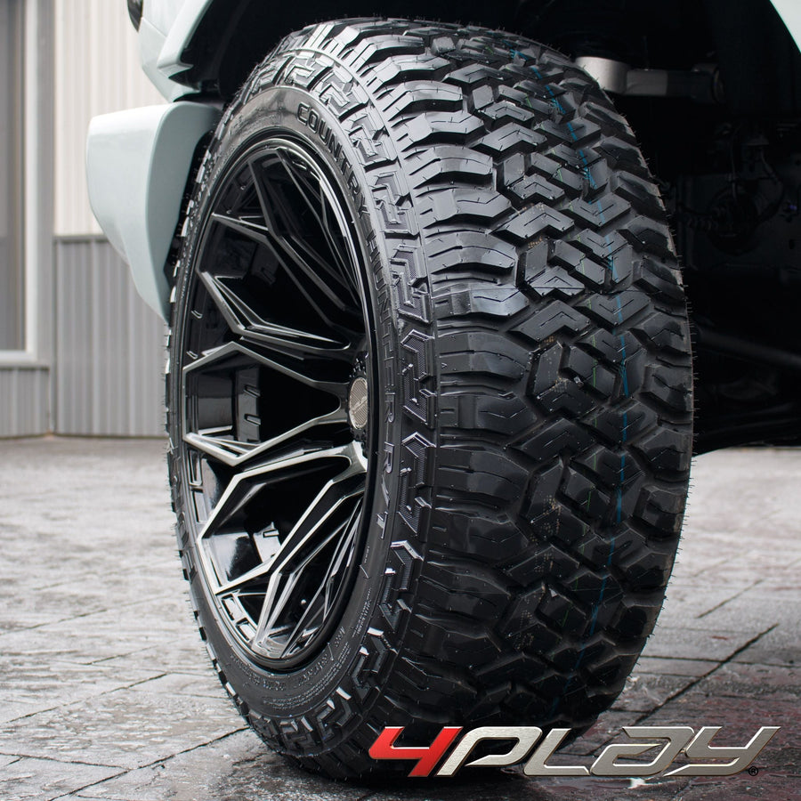 FORD BRONCO 4PLAY WHEELS RIMS 4P83 22X12 35X12.5X22 FURY TIRES 3.5 ROUGH COUNTRY SUSPENSION BY KRIETZ CUSTOMS