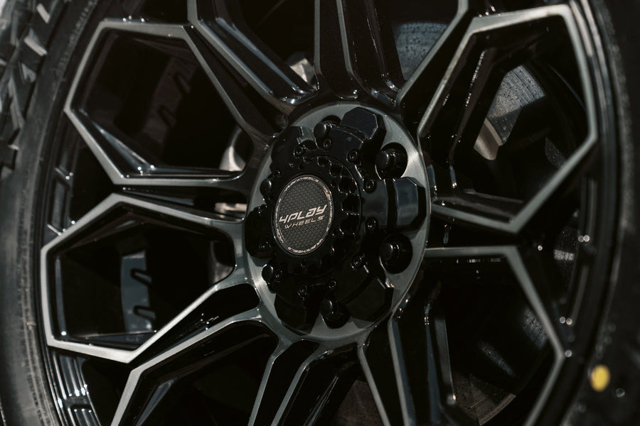 FORD F150 4PLAY WHEELS 4P83 20X9 33X12.5X20 FALKEN TIRES 2 INCH FRONT LEVEL SUSPENSION 4P PLUS FITMENT ORIGINAL FORMAT