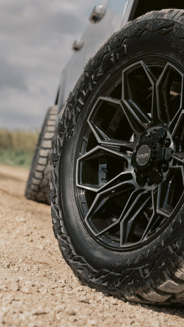 FORD F150 4PLAY WHEELS 4P83 20X9 33X12.5X20 FALKEN TIRES 2 INCH FRONT LEVEL SUSPENSION 4P PLUS FITMENT ORIGINAL FORMAT