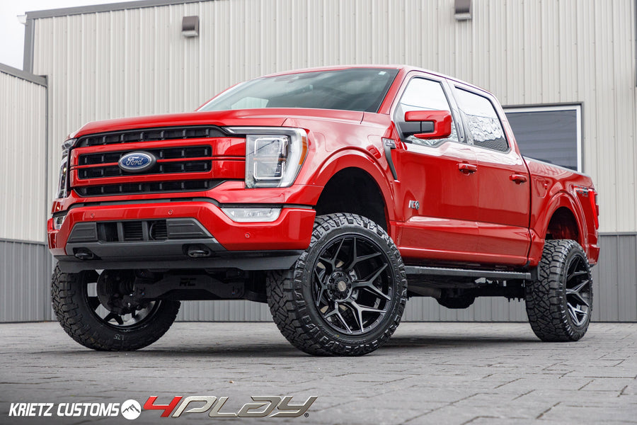 FORD F150 4PLAY WHEELS RIMS 4P06 22X12 35X12.5X22 FURY TIRES 6 INCH ROUGH COUNTRY LIFT BY KRIETZ CUSTOMS