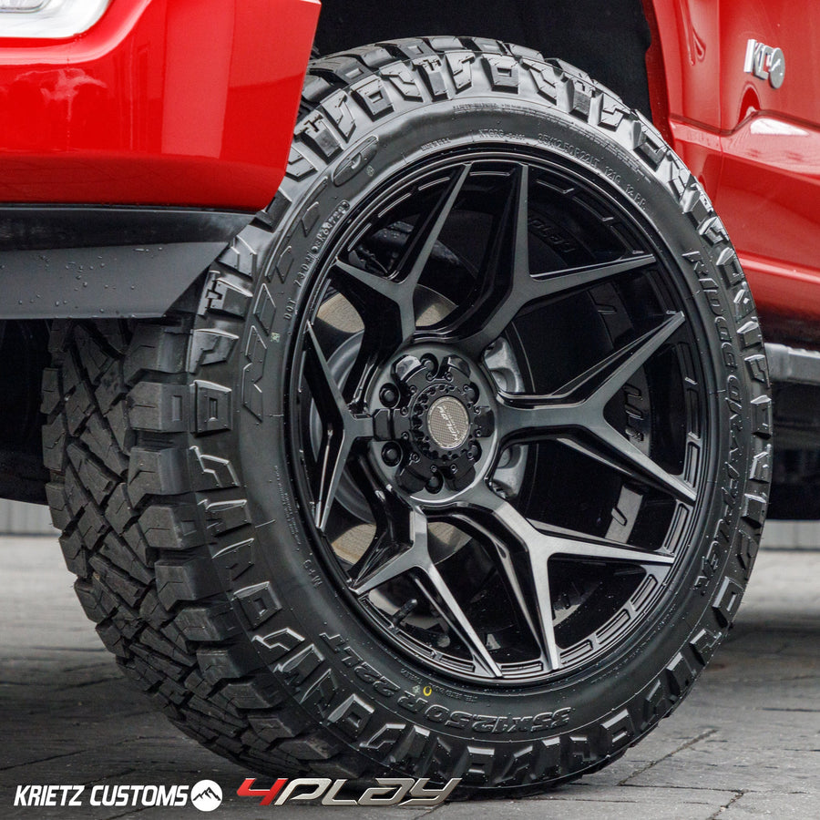 FORD F150 4PLAY WHEELS RIMS 4P06 22X12 35X12.5X22 FURY TIRES 6 INCH ROUGH COUNTRY LIFT BY KRIETZ CUSTOMS