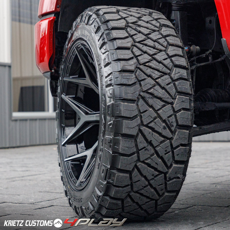 FORD F150 4PLAY WHEELS RIMS 4P06 22X12 35X12.5X22 FURY TIRES 6 INCH ROUGH COUNTRY LIFT BY KRIETZ CUSTOMS