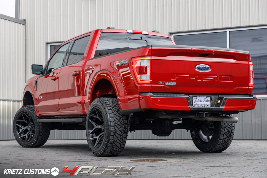 FORD F150 4PLAY WHEELS RIMS 4P06 22X12 35X12.5X22 FURY TIRES 6 INCH ROUGH COUNTRY LIFT BY KRIETZ CUSTOMS