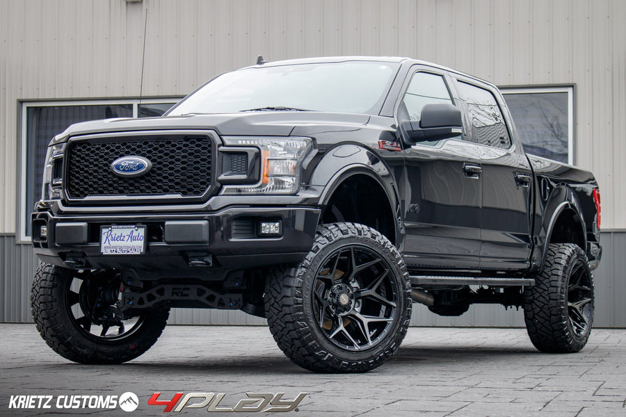 FORD F150 4PLAY WHEELS RIMS 4P06 22X12 35X12.5X22 NITTO TIRES 6 INCH ROUGH COUNTRY LIFT BY KRIETZ CUSTOMS