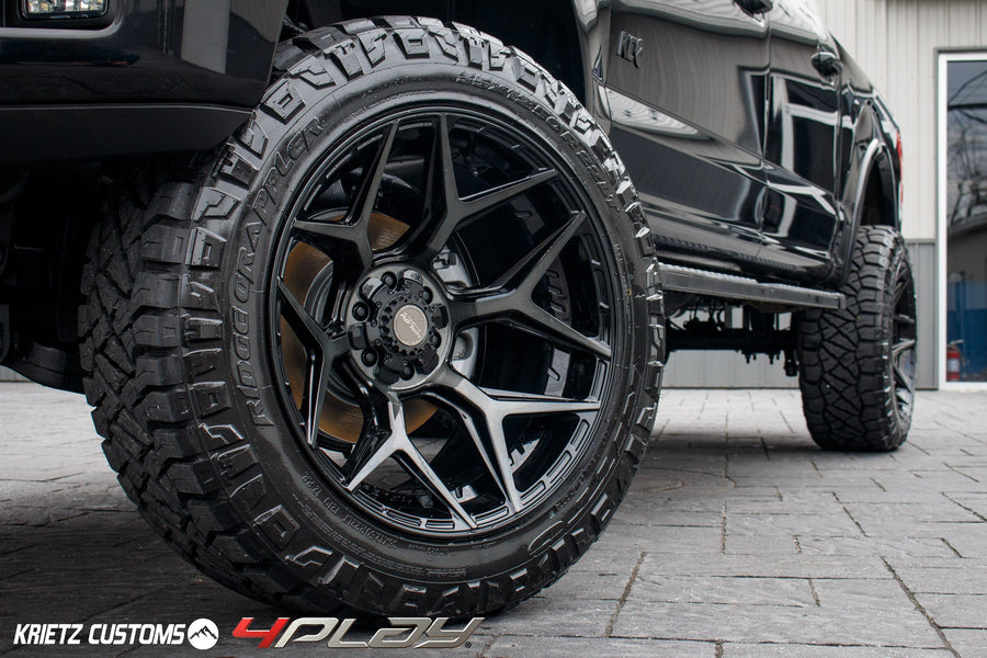 FORD F150 4PLAY WHEELS RIMS 4P06 22X12 35X12.5X22 NITTO TIRES 6 INCH ROUGH COUNTRY LIFT BY KRIETZ CUSTOMS