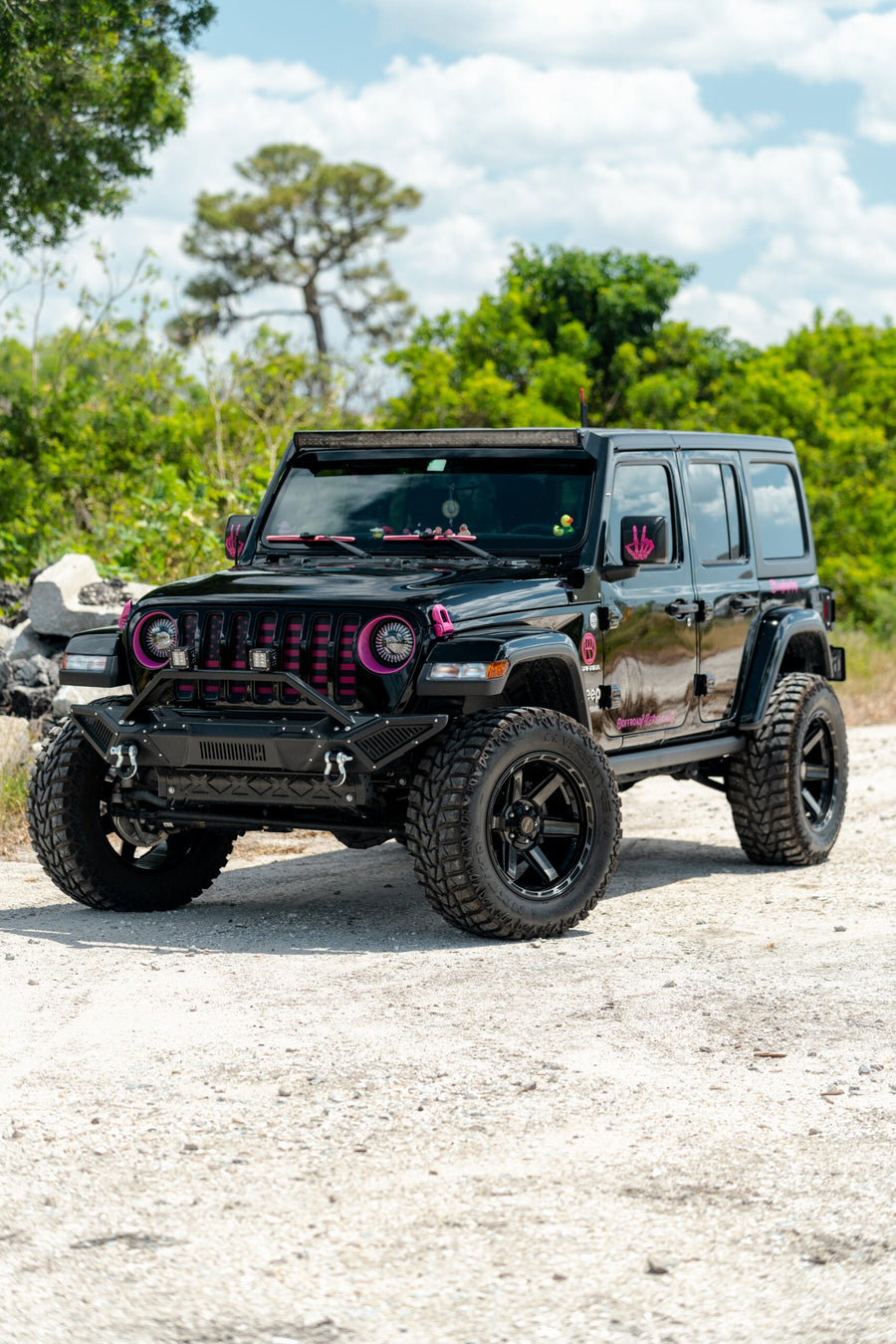 20x10 4P63 Gloss Black Brushed with Tinted Clear - 6x135 + 6x139.7 -18ET