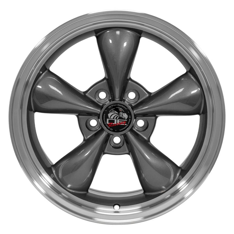 17x8 FR01 Gloss Anthracite Machined Lip - 5x114.3 +29.5ET